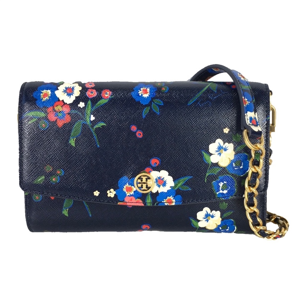 NWOT Tory Burch Parker floral chain wallet.
